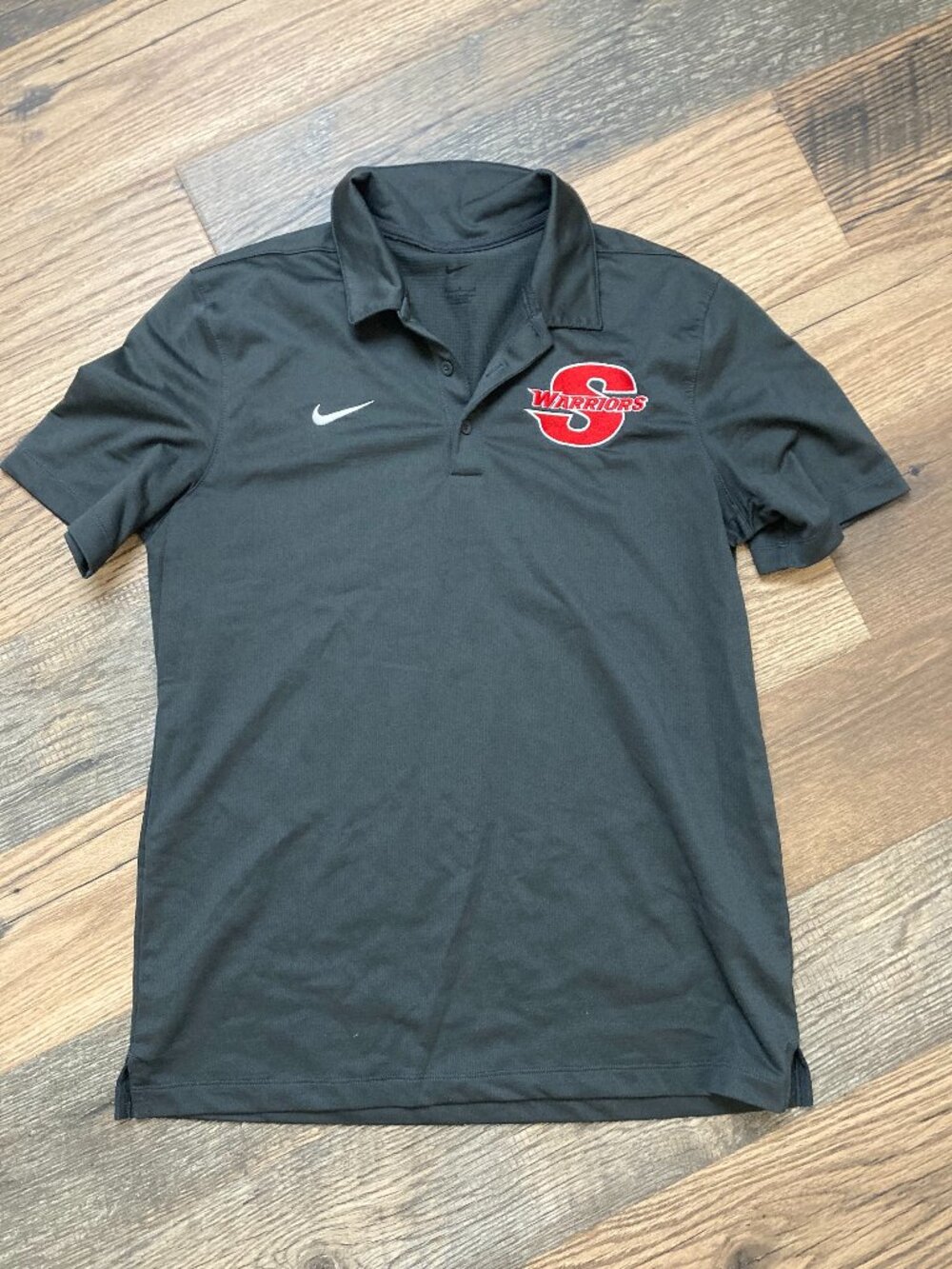Nike S Warriors Gray Polo Shirt – Size M